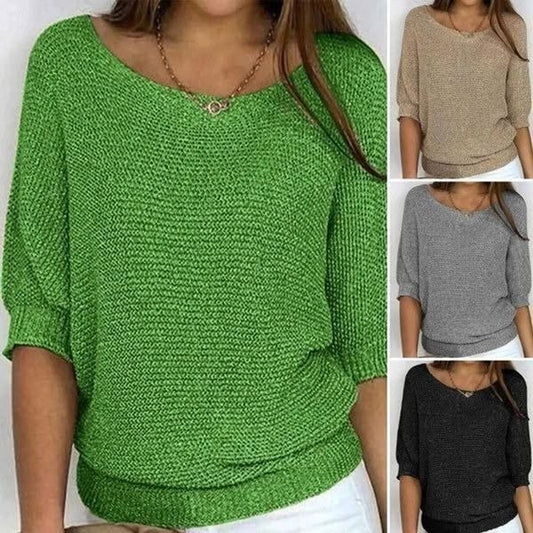 💥Výprodej🔥Ležérní volný pletený svetr