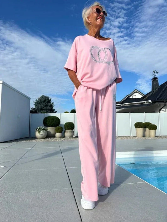 ⏳Časově omezená akce⏰Pohodlná ležérní dvoudílná souprava s třpytivými detaily