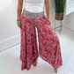 👗Elastické kalhoty v pase s etnickým potiskem
