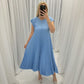 🔥Horké prodeje💕Dámské plisované jednobarevné šaty👗