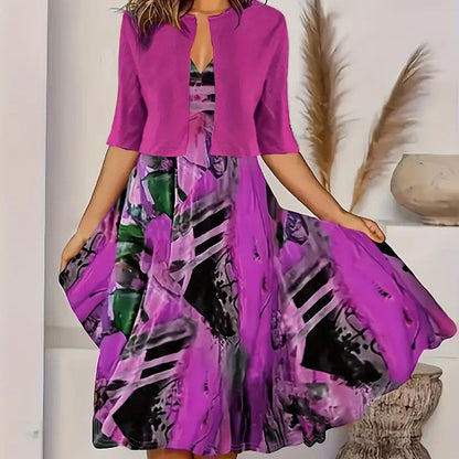 🌿Dámské šaty – set složený z blůzy a sukně