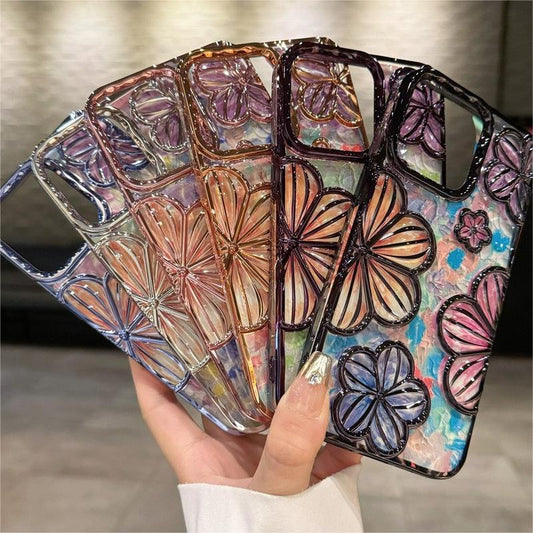 3D Flower Slim Shockproof Phone Case