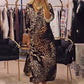 💃Hot Sale 49% OFF🎁V-neck Leopard Print Loose Print Autumn Dress