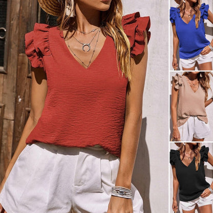 【S-2XL】👚Ležérní košile s výstřihem do V