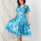 Women's Flowy Wrap Midi Dress