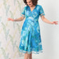 Women's Flowy Wrap Midi Dress