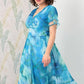 Women's Flowy Wrap Midi Dress