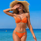 🎊🏖️Beach Essentials👙Dámské jednobarevné plavky s krajkou💞
