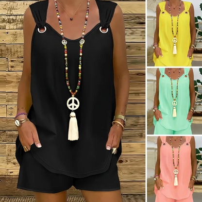 ✨Dvoudílná sada: tílko bez rukávů a šortky