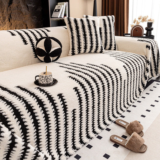 🛋️Měkký plyšový protiskluzový potah na pohovku