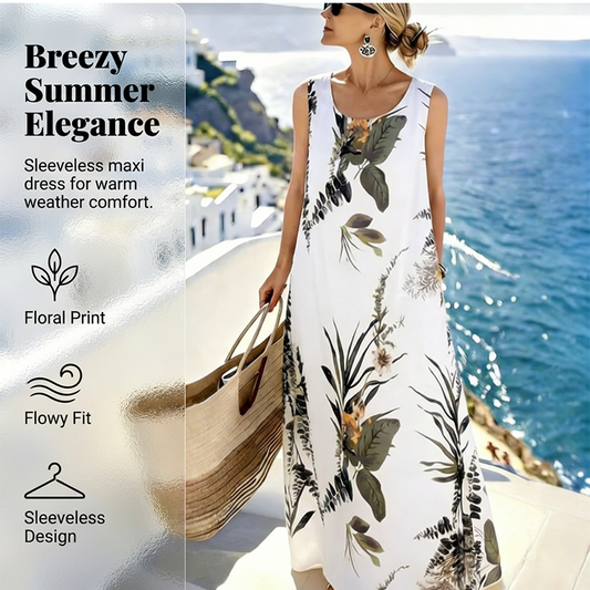 Dámské letní maxi šaty bez rukávů