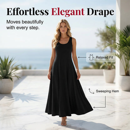 Dámské elegantní jednobarevné šaty bez rukávů