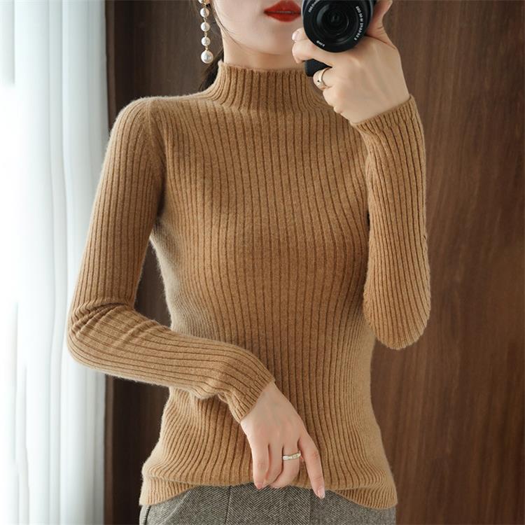 New half-high neck knitted bottoming shirt-10