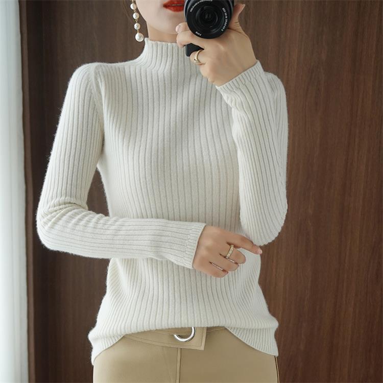 New half-high neck knitted bottoming shirt-7