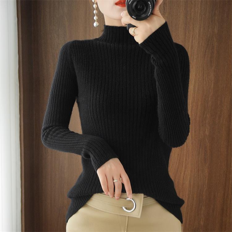 New half-high neck knitted bottoming shirt-6