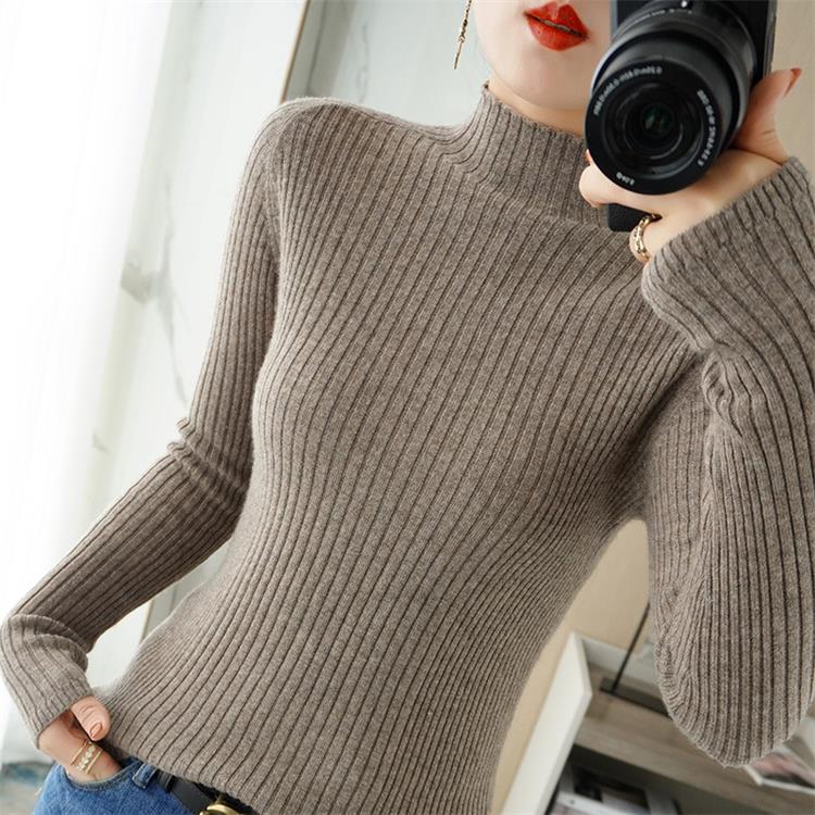 New half-high neck knitted bottoming shirt-16